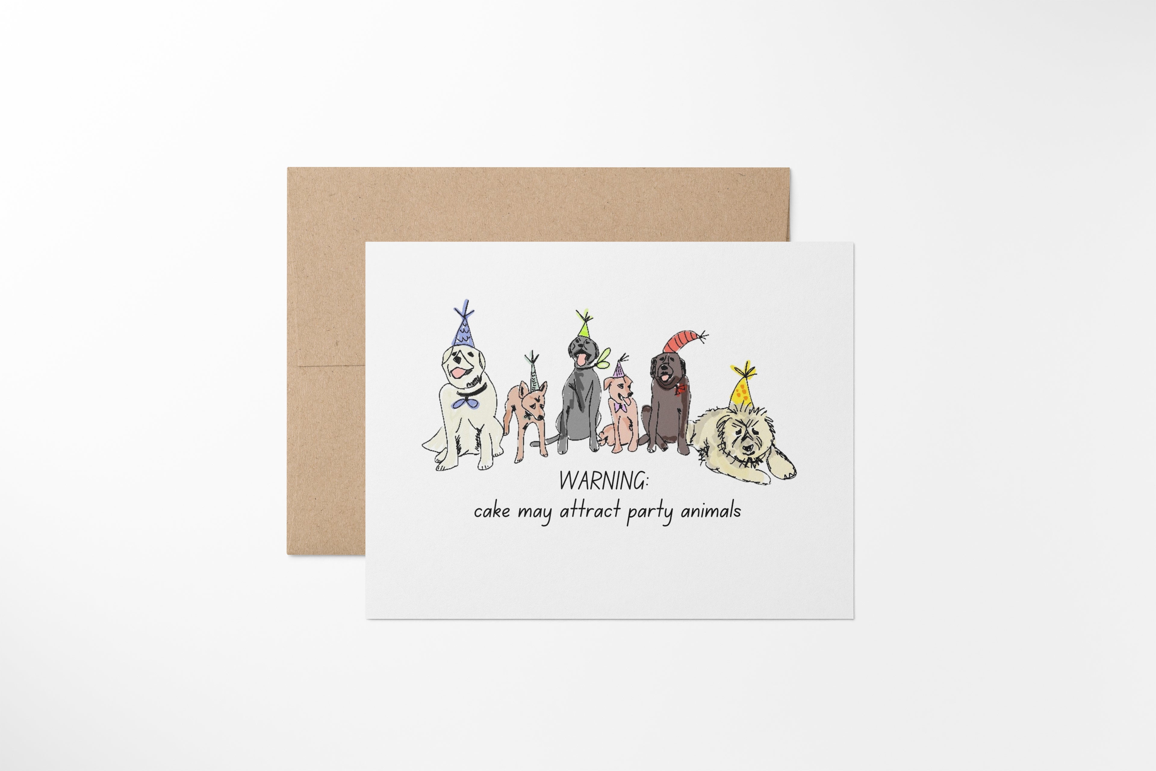 party animals birthday card