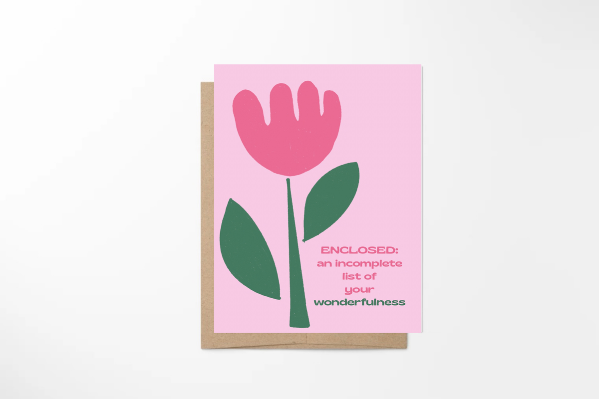 a whole lot of wonderfulness card