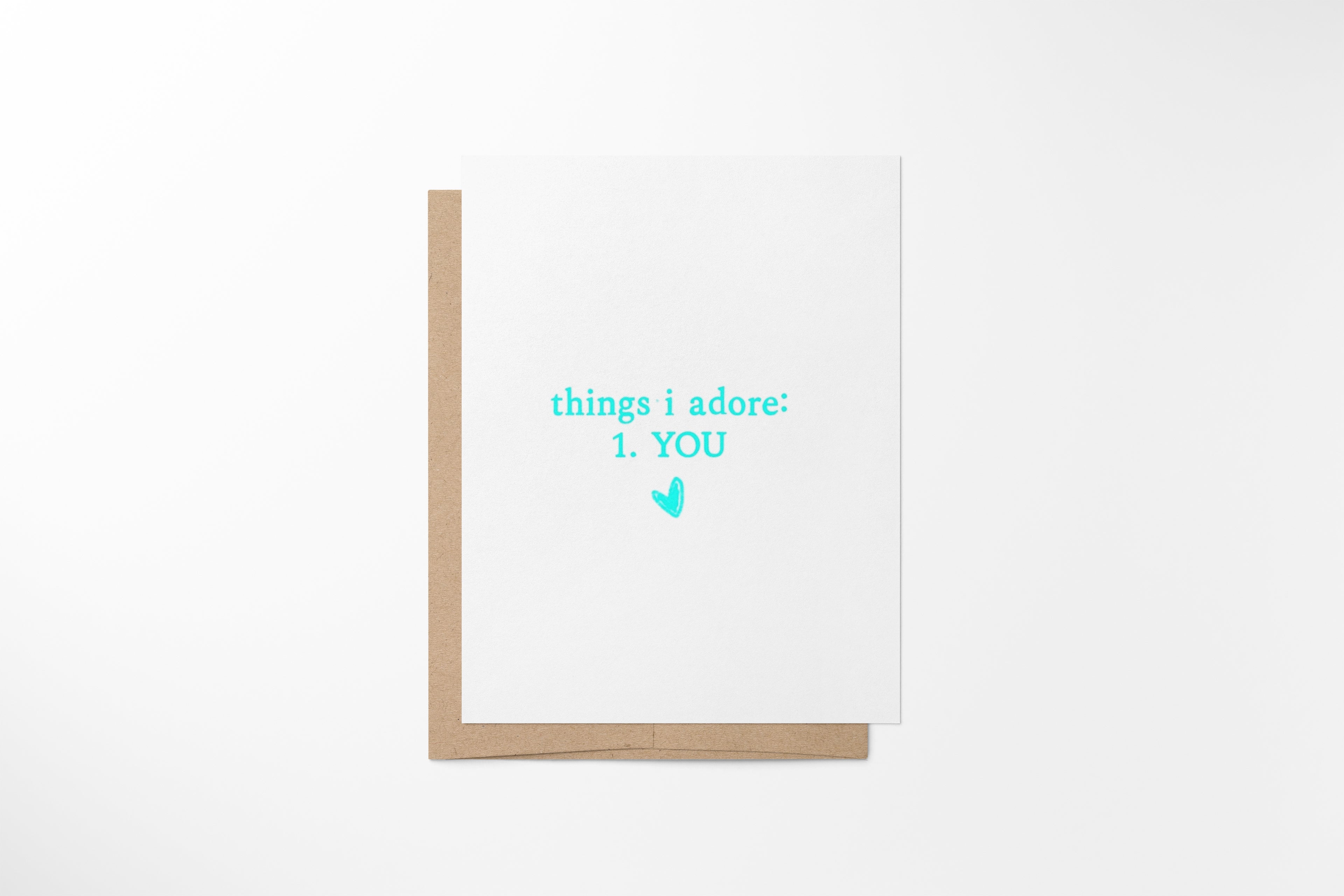 i adore you card