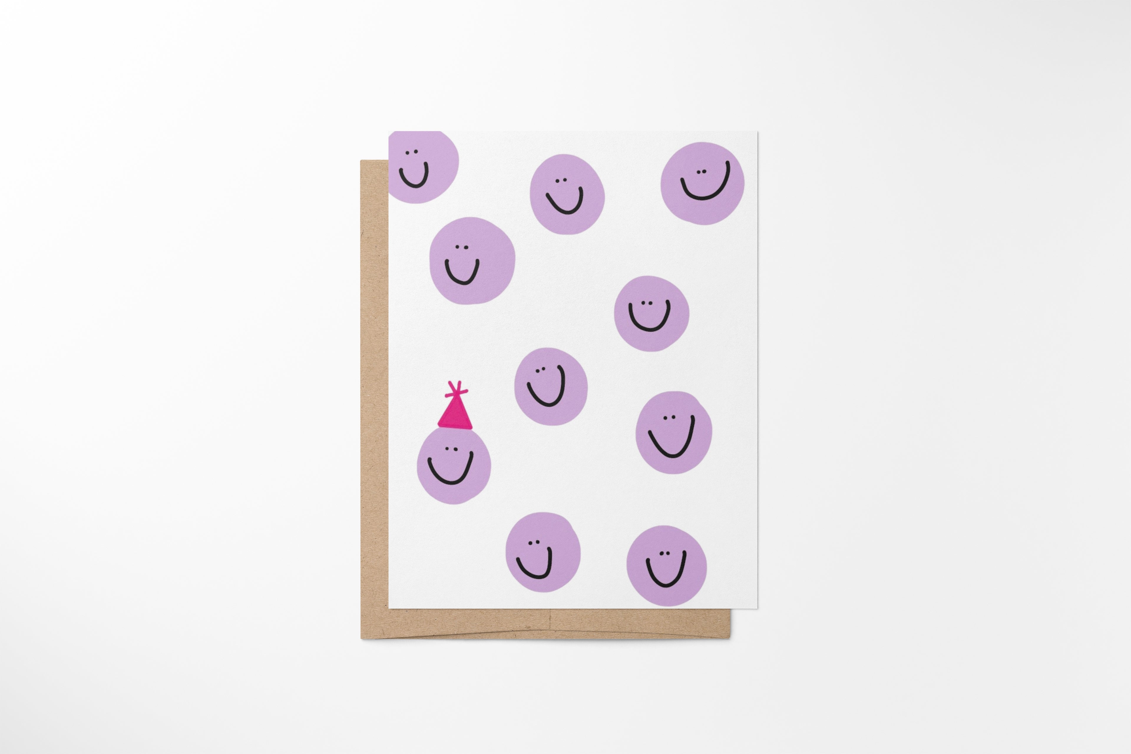 happy face birthday card