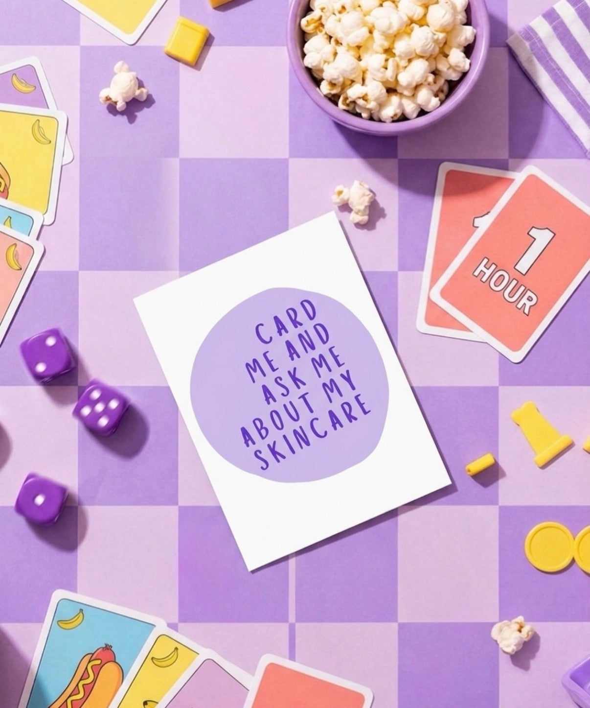 card me and ask me about my skincare