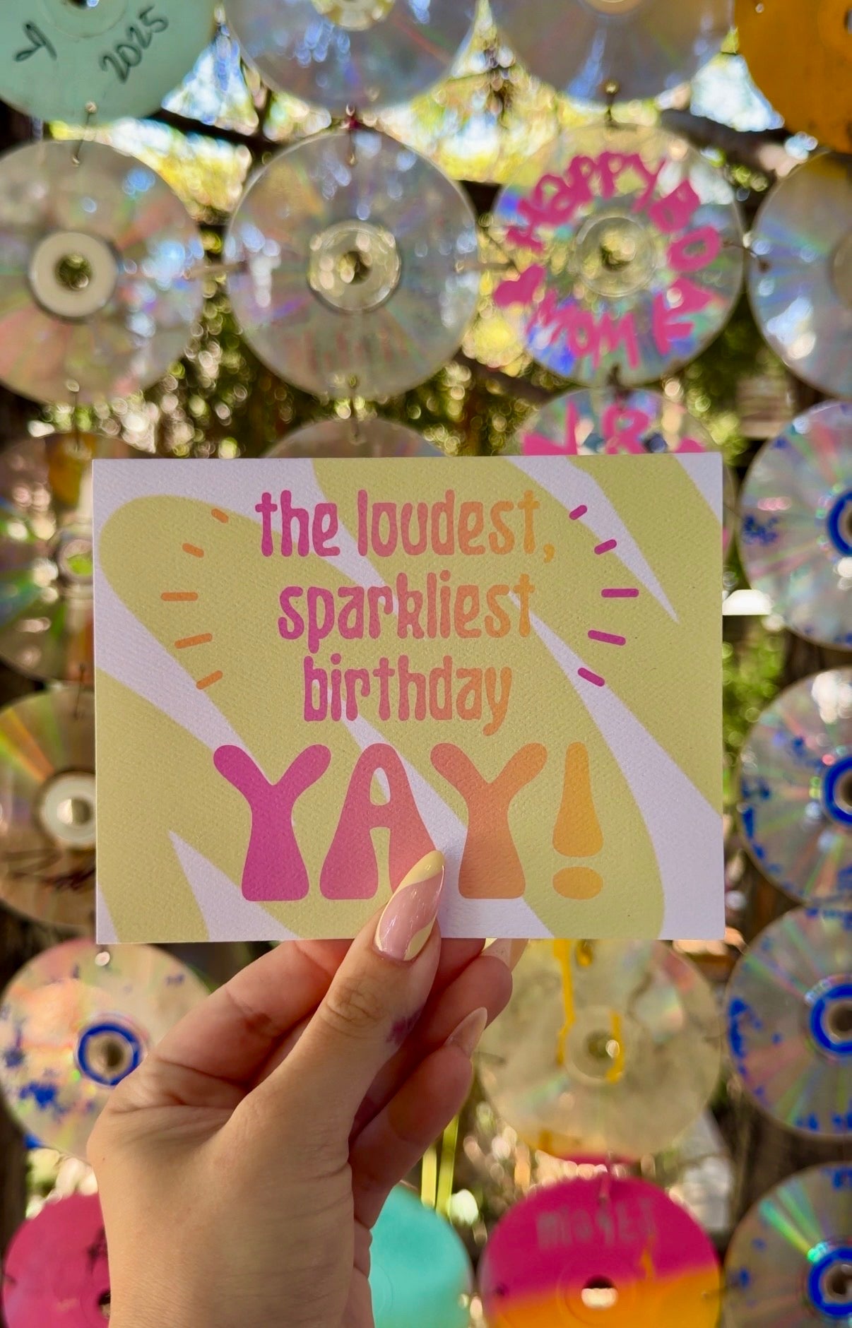 loudest sparkliest birthday card