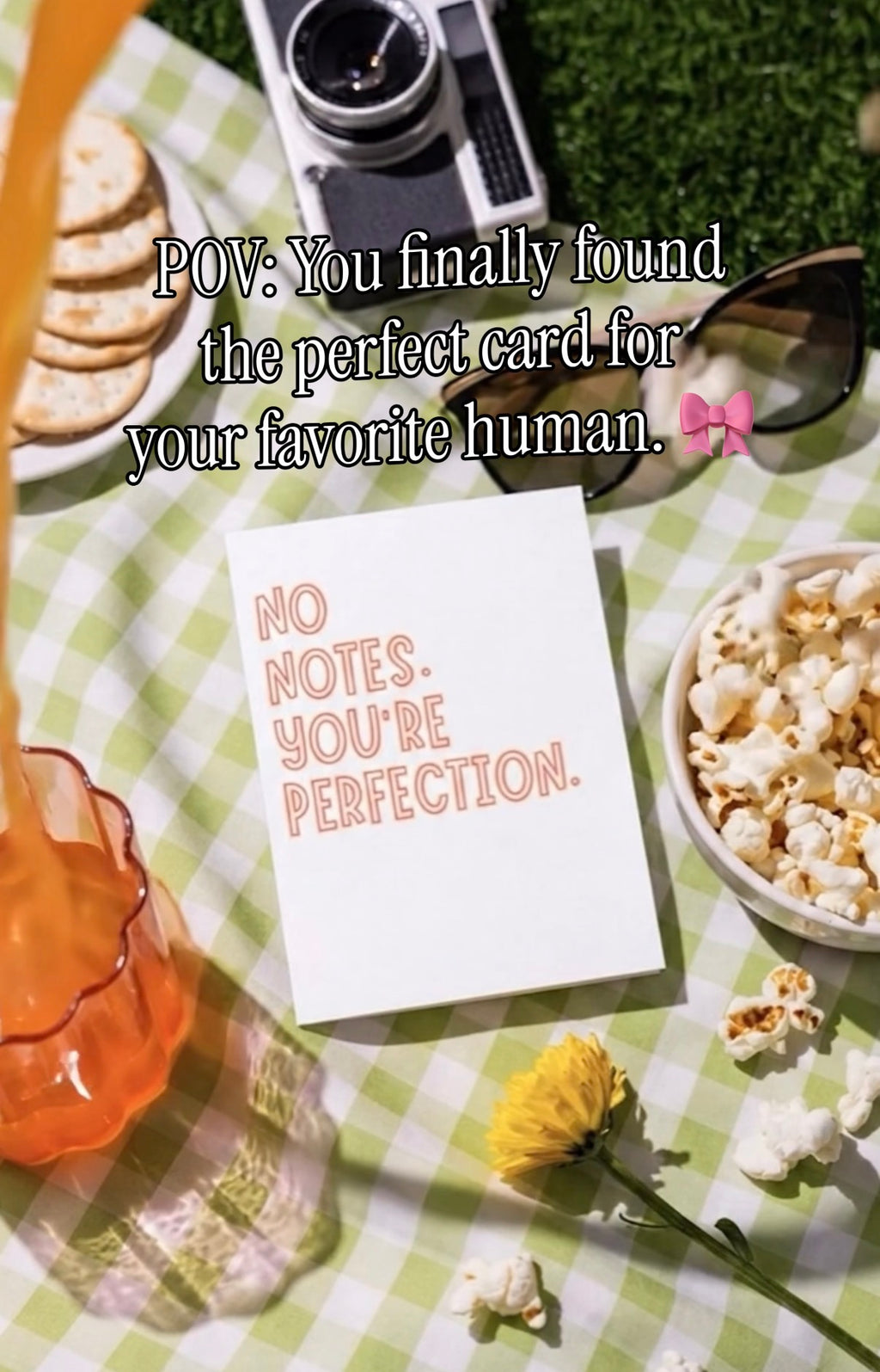no notes, you're perfection card
