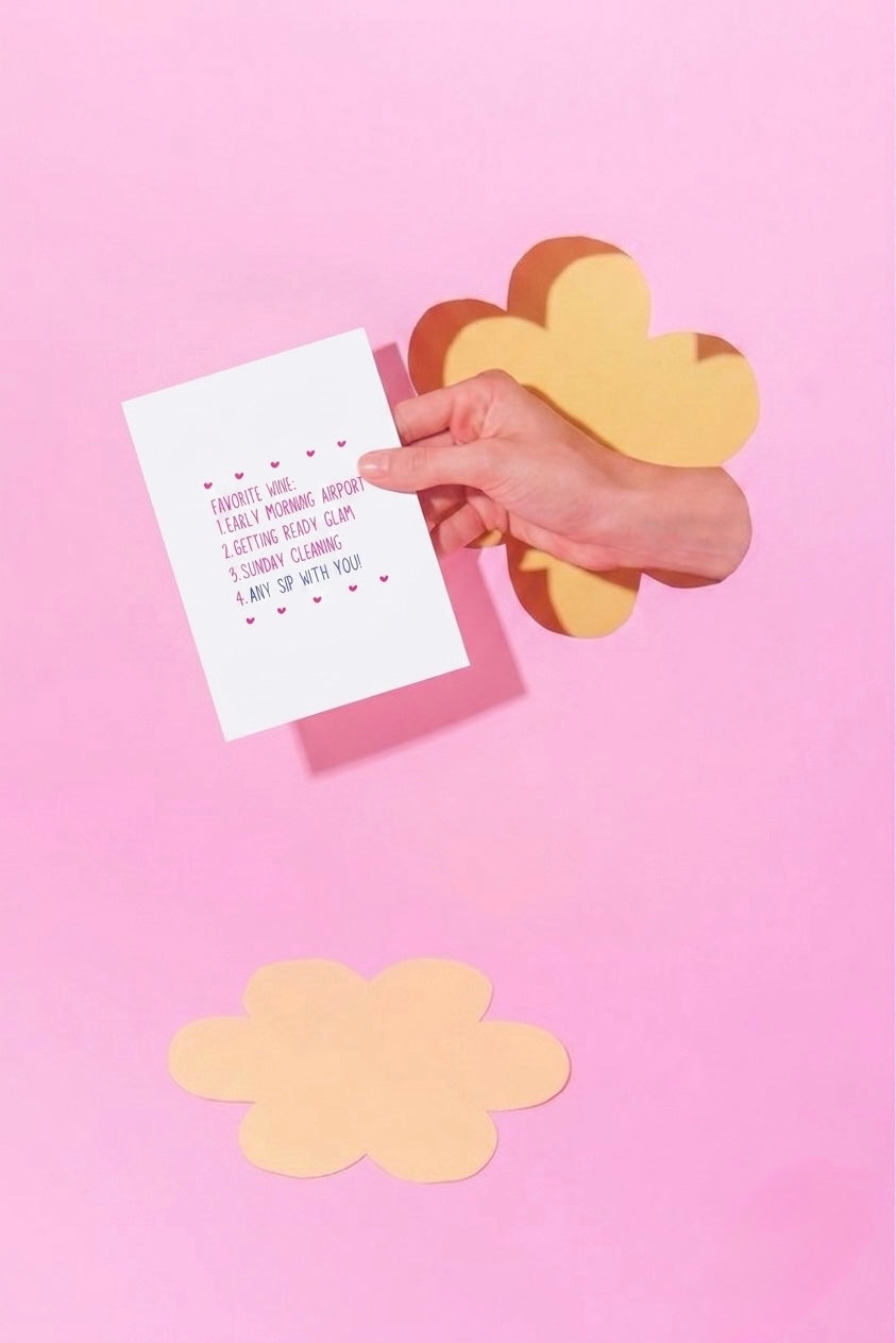 favorite wine card