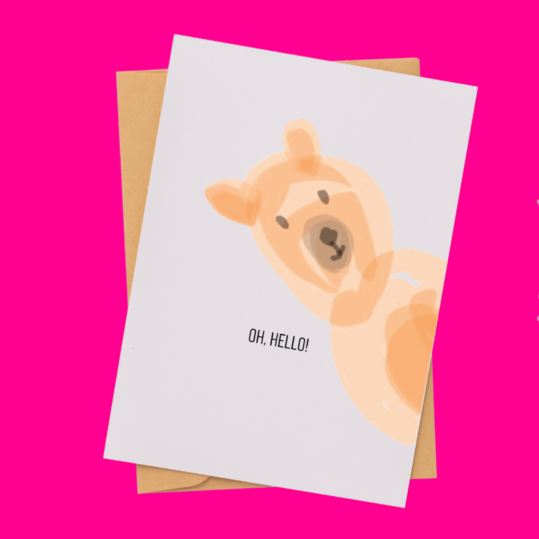 oh, hello card