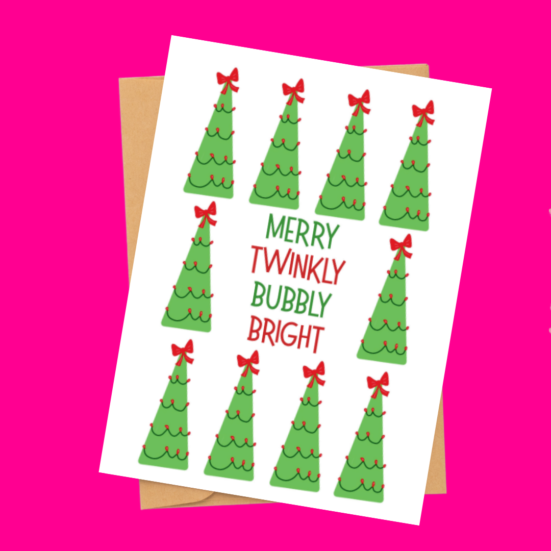 merry twinkly bubbly bright