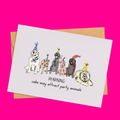 party animals birthday card